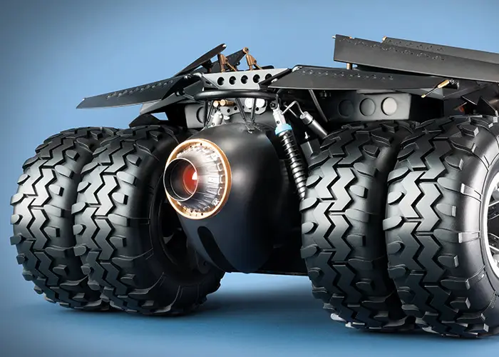 アシェット『メタル・ギミックモデル バットモービル タンブラー』リア