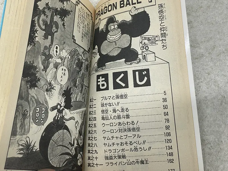 ドラゴンボール 第1巻第1刷 目次