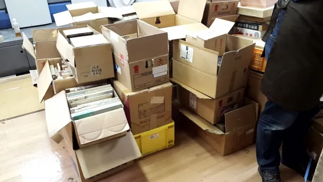 ご遺品整理の際のようす。